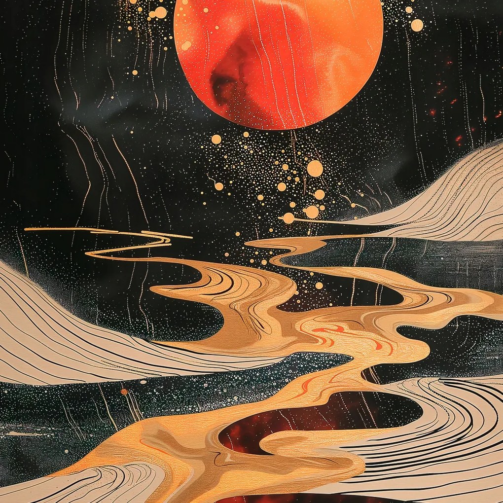 Poszter 90x90cm Bolygótánc