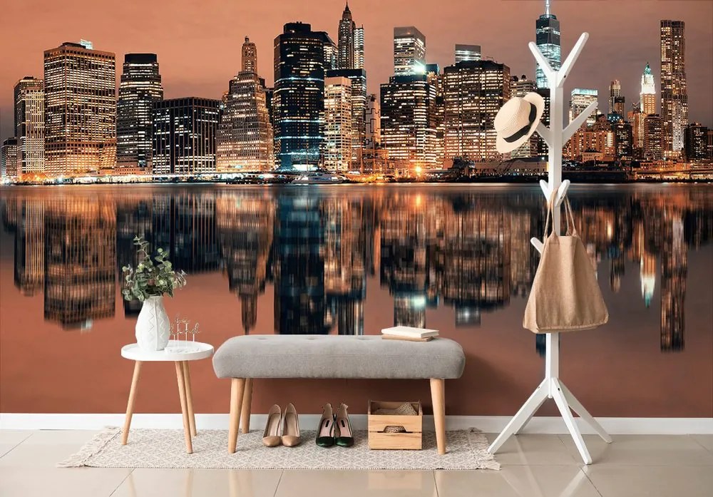 Fototapeta Manhattan tükröződése a vízben