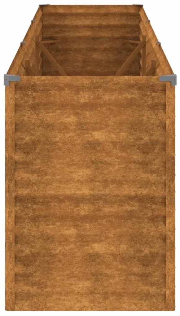 Corten acél kerti magaságyás 291 x 50 x 69 cm