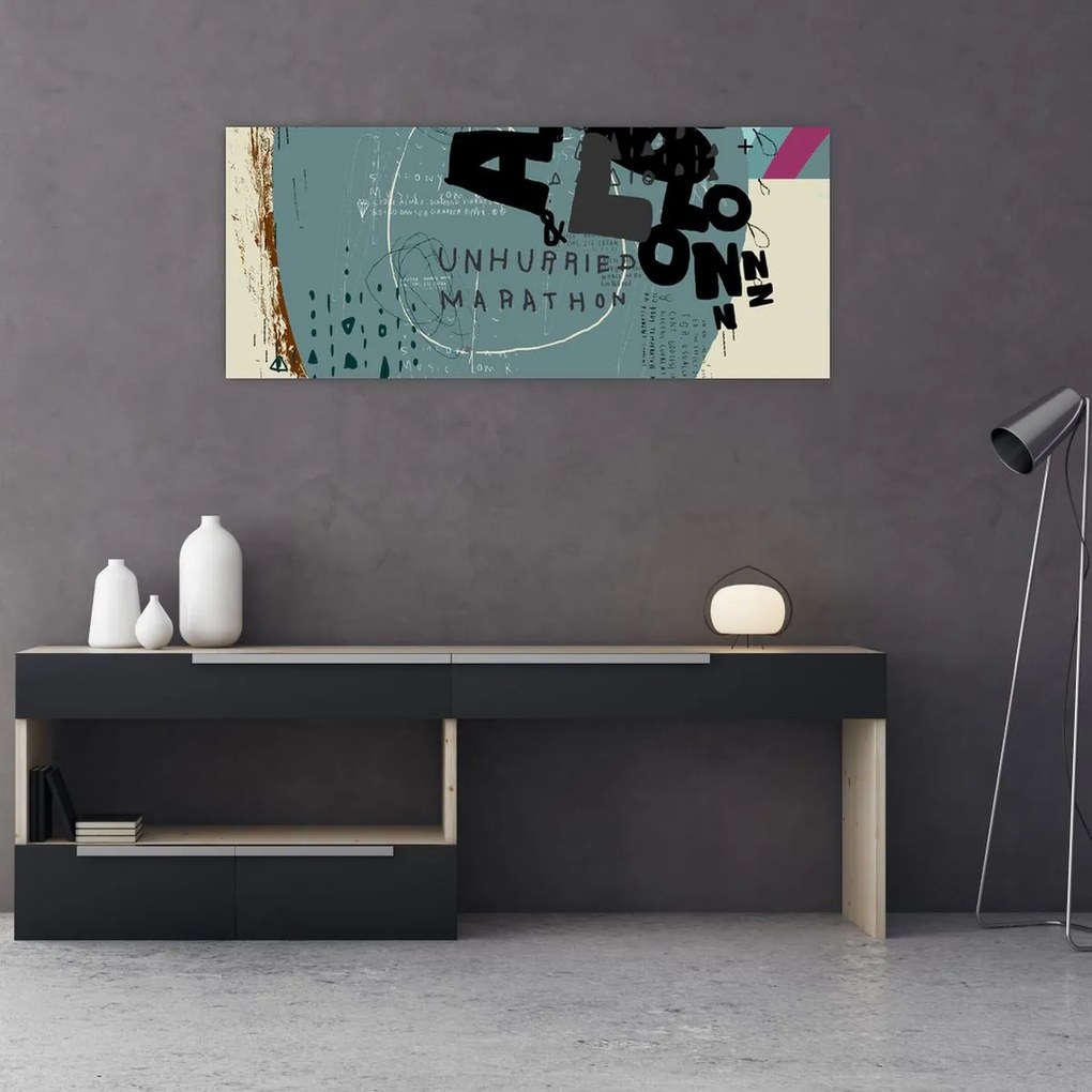 Kép - Repülő léggömb szivárvánnyal (120x50 cm)