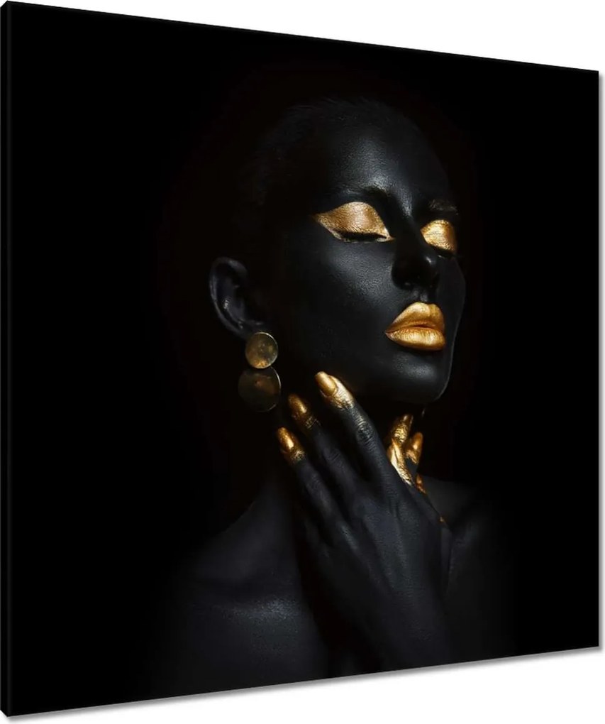 Vászonkép 80x80 Arannyal bevont arc