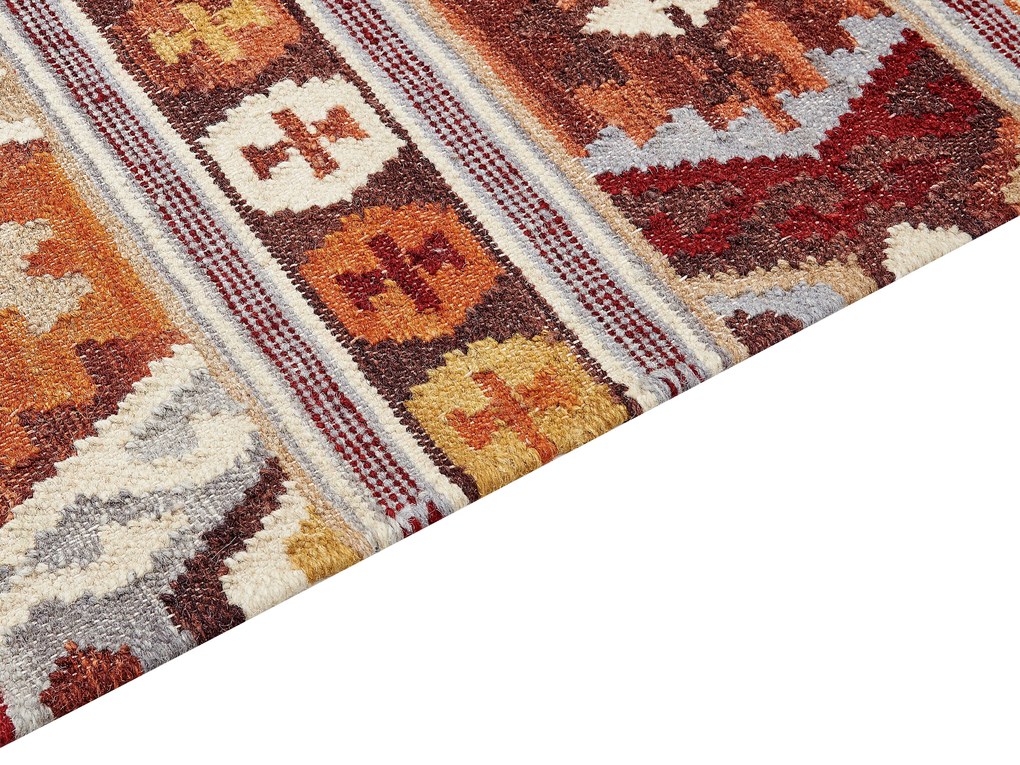 Színes kilim gyapjúszőnyeg 200 x 300 cm AYGAVAN Beliani