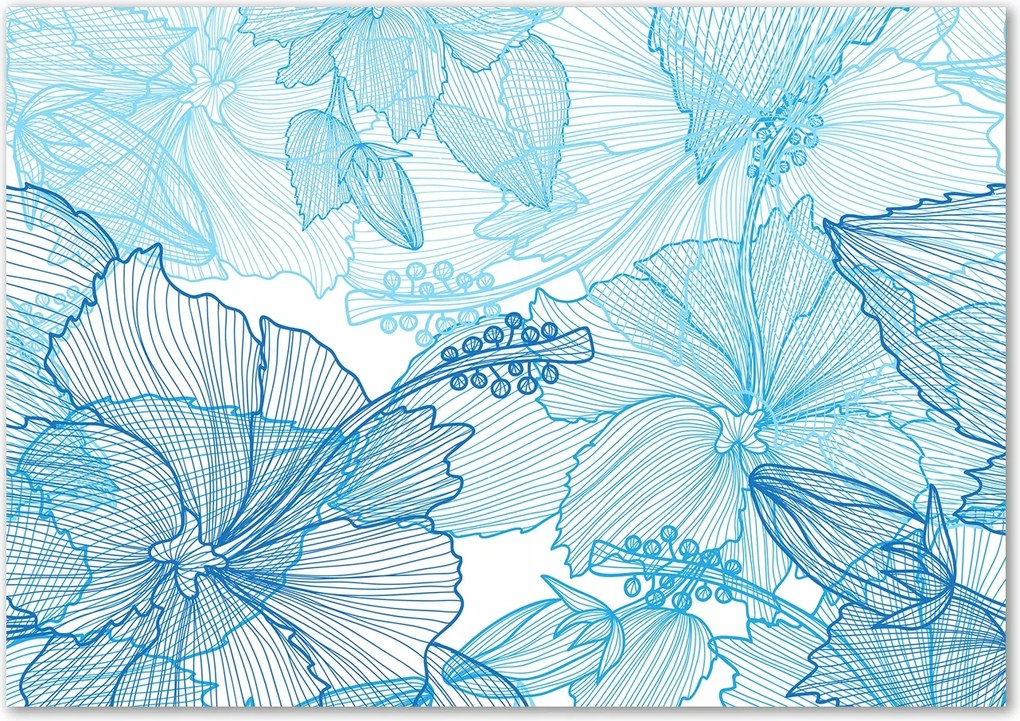 Üveg falpanel Hawaii virágok Ragasztó Ingyenes