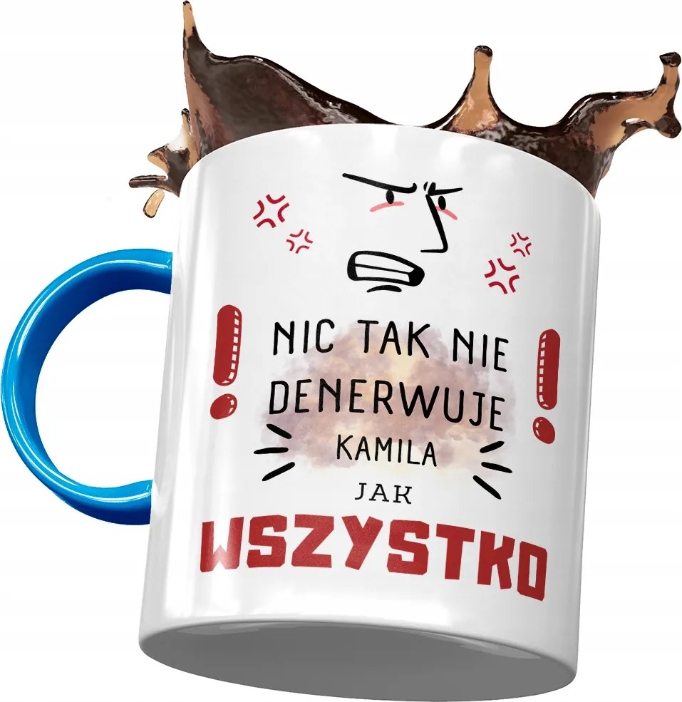 Kék Bögre Kamilla Férj Kolléga Ajándék Nyomtatott Fotóval