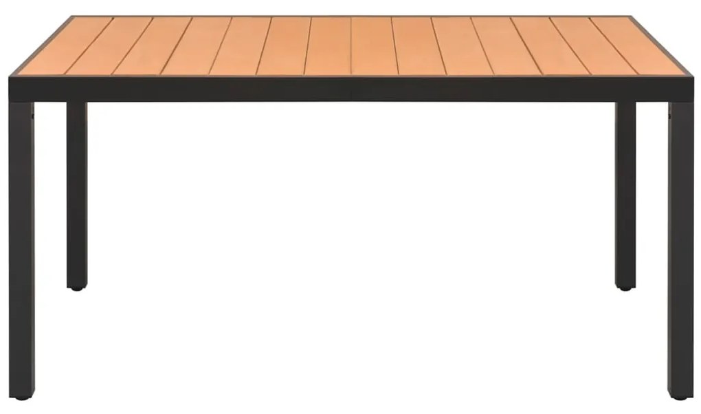 vidaXL barna alumínium és WPC kerti asztal 150 x 90 x 74 cm