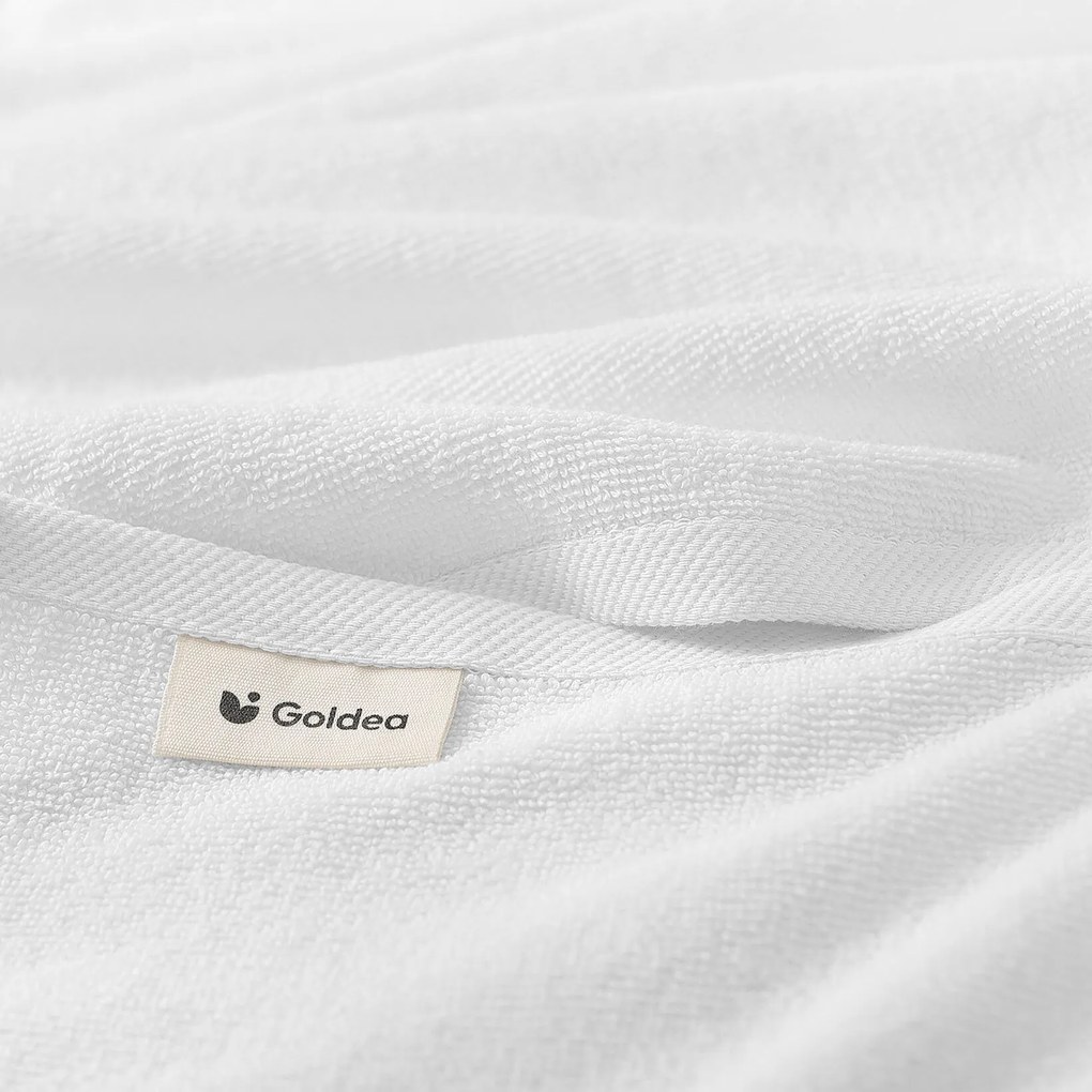 Goldea bordűr nélküli frottír törölköző és fürdőlepedő soft – fehér 30 x 50 cm