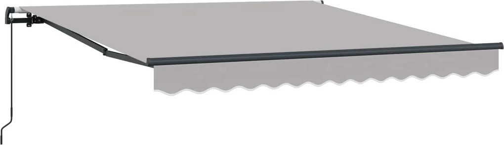 vidaXL Behúzható napellenző Világosszürke 300 x 250 cm