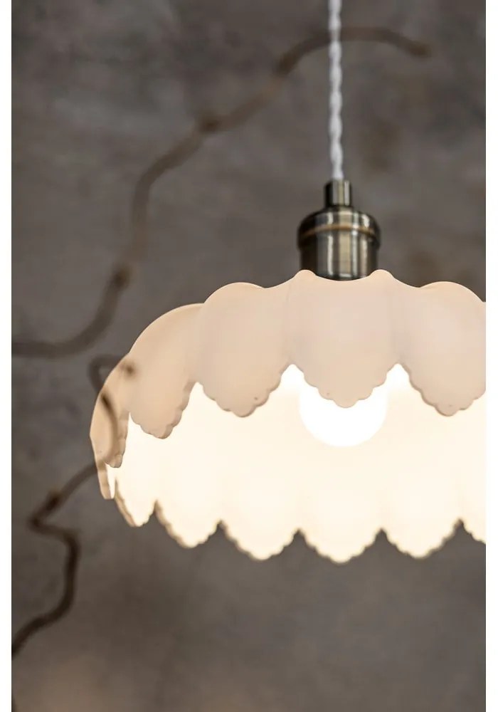 Fehér-sárgaréz színű függőlámpa üveg búrával ø 25,5 cm Kurage – Markslöjd