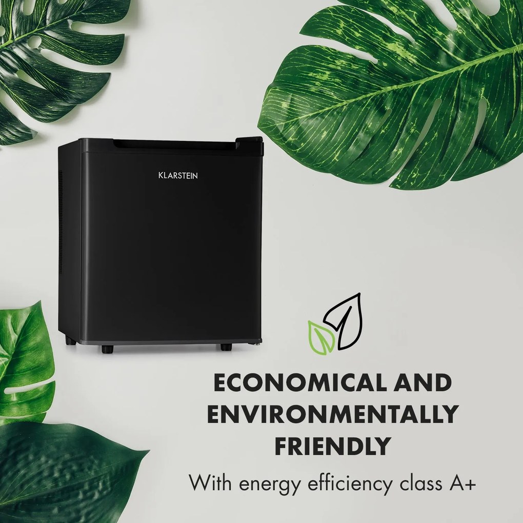Klarstein Silent Cool, hűtőszekrény, 30 liter, Arctic-Fox Cooling, G energiahatékonysági osztály, fekete