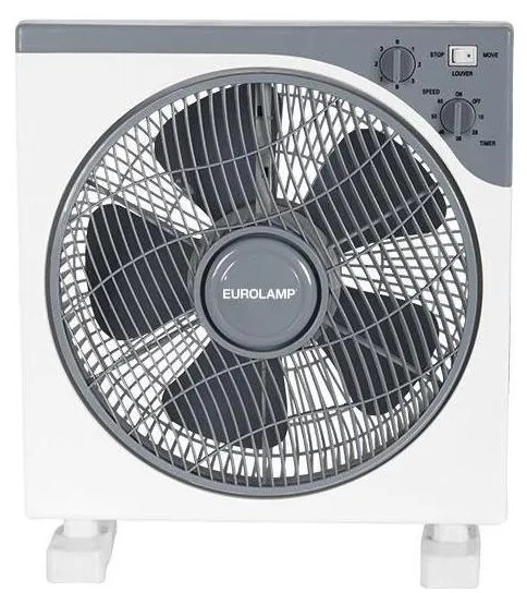 Eurolamp Padlóventilátor 45W/230V, 37 cm átmérő, fehér/szürke EU0155