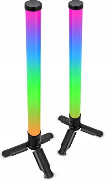 SZETT 2x LED RGBIC dimmelhető asztali lámpa LED/5W/5V fekete + távirányító
