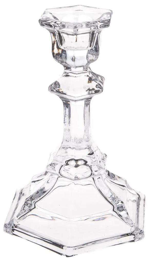 Olivia üveg gyertyatartó, 19,8 x 10,9 cm