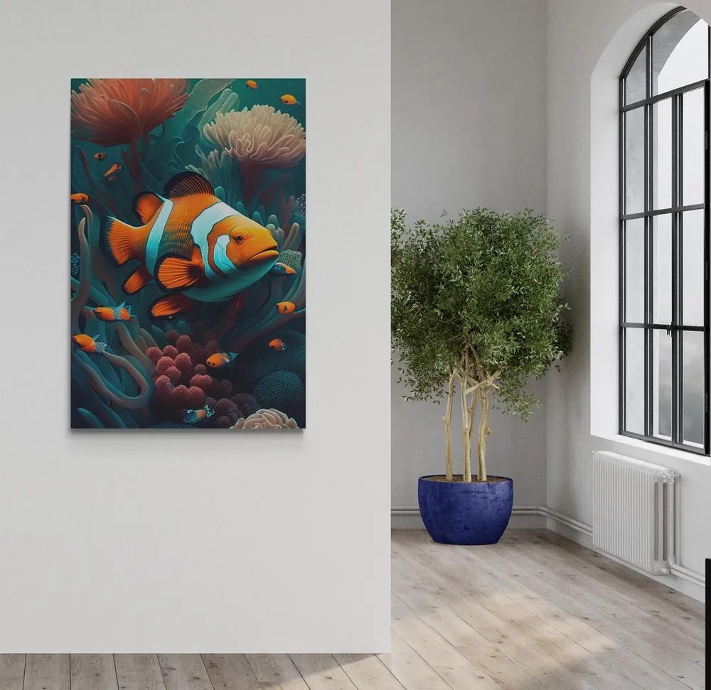 Kép szürrealista bohóchal