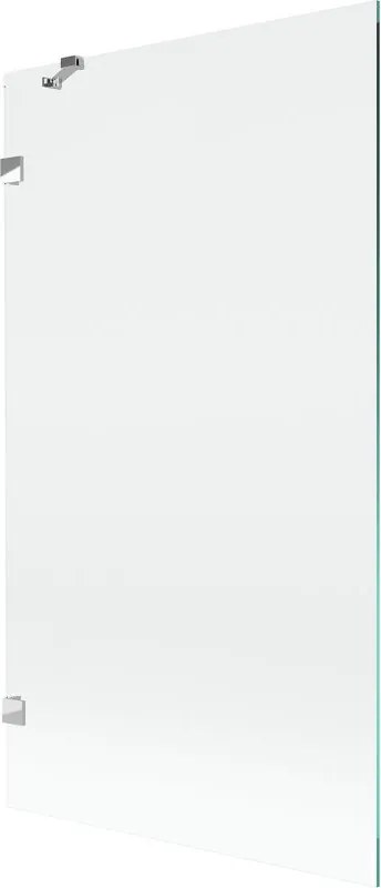 Mexen Lunar egyoldalas kádparaván 100 x 150 cm, átlátszó, króm - 897-100-000-01-00
