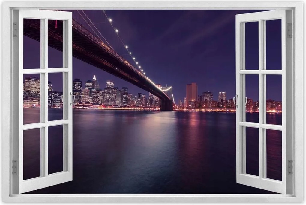 Poszterek 60x40 Híd az éjszakában Usa New York