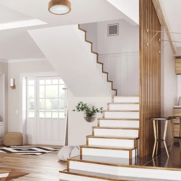 OAK mennyezeti lámpa 1xE27/60W/230V tölgy, ? 27,5 cm