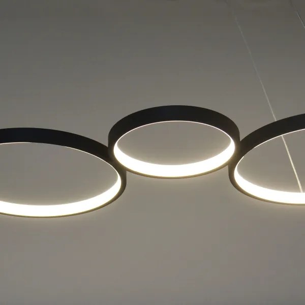 LED Csillár zsinóron FLAMENCO LED/42W/230V 4000K fekete