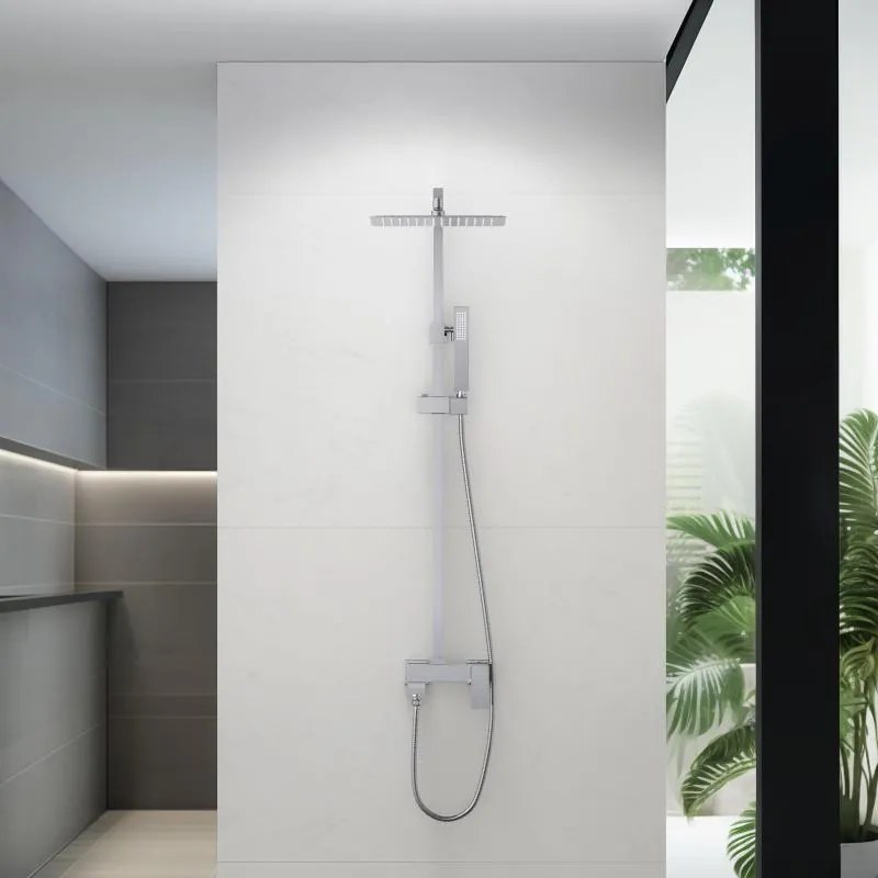 AREZZO design CUBEFIELD 3 funkciós zuhanyrendszer, króm