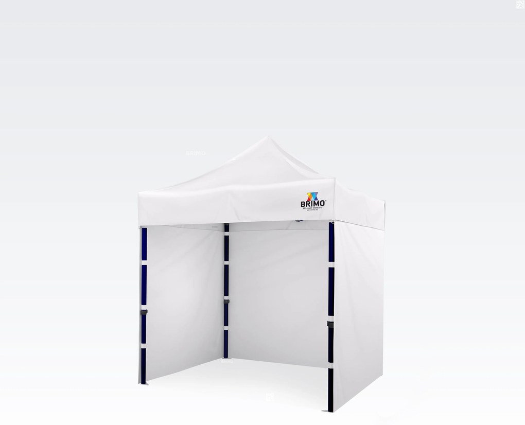 Összecsukható sátor 2x2 m 3 fallal: ollós acél kerti pavilon - plusz 3 oldalfal - Fehér