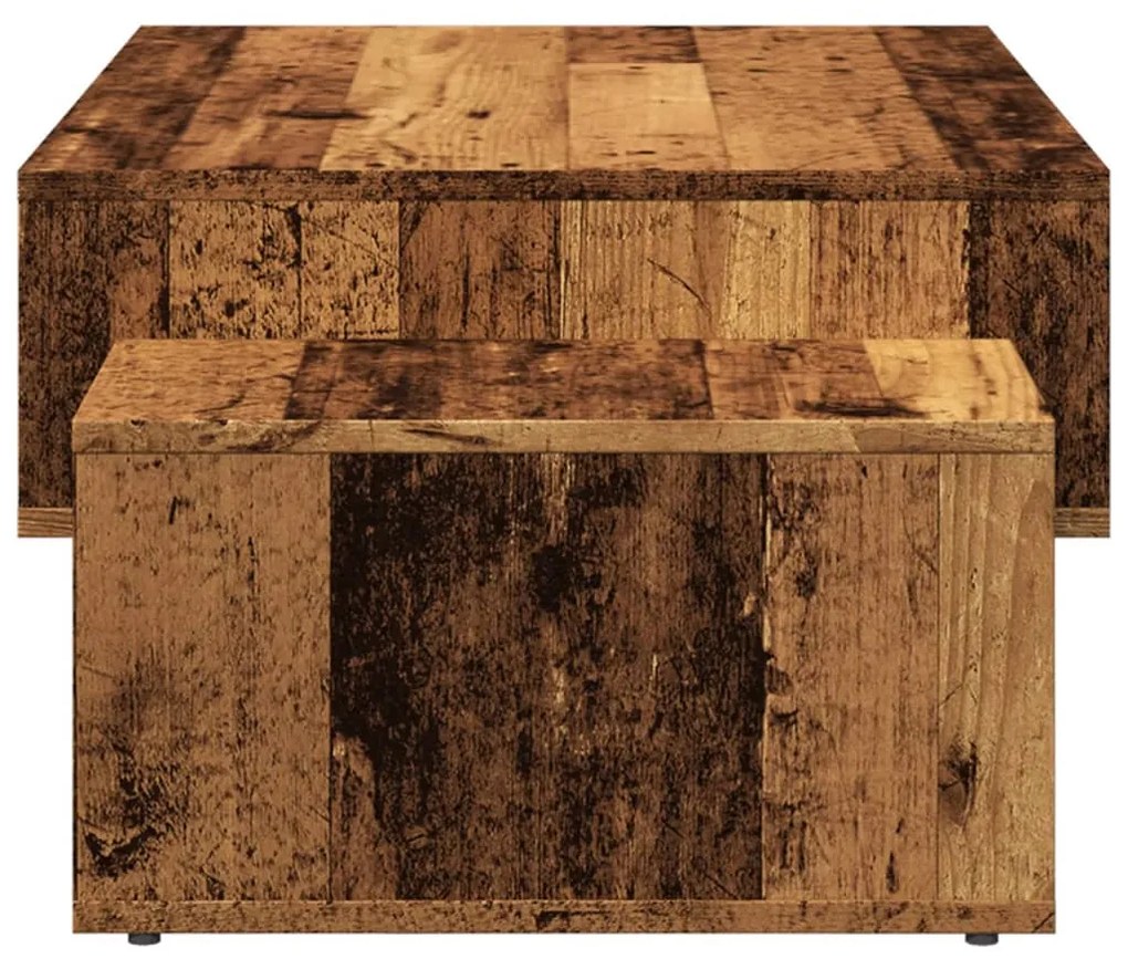 antik fa színű szerelt dohányzóasztal 105 x 55 x 32 cm