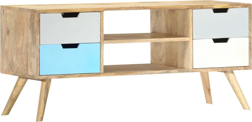 vidaXL tömör mangófa TV-szekrény 110 x 35 x 48 cm