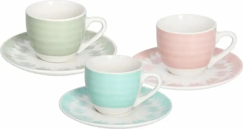 Porcelán csészék csészealjakkal Tognana 6 db eszpresszóhoz