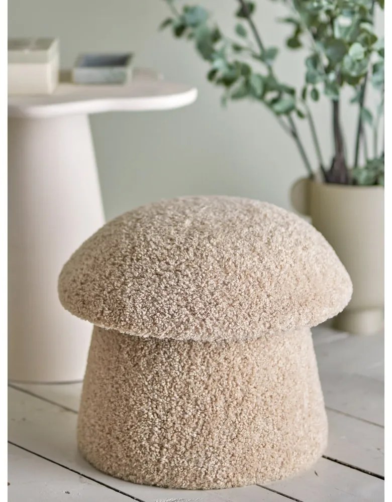 Bézs buklé puff Bocca – Bloomingville