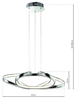 LED Csillár zsinóron COPERNICUS 1xLED/46W/230V