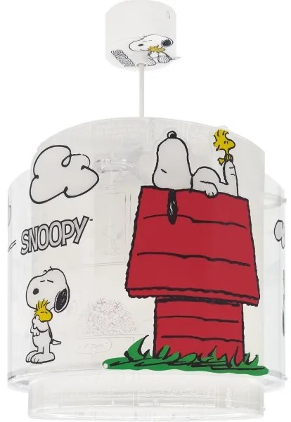 Dalber 76302 - Gyerek csillár SNOOPY 1xE27/15W/230V fehér/piros