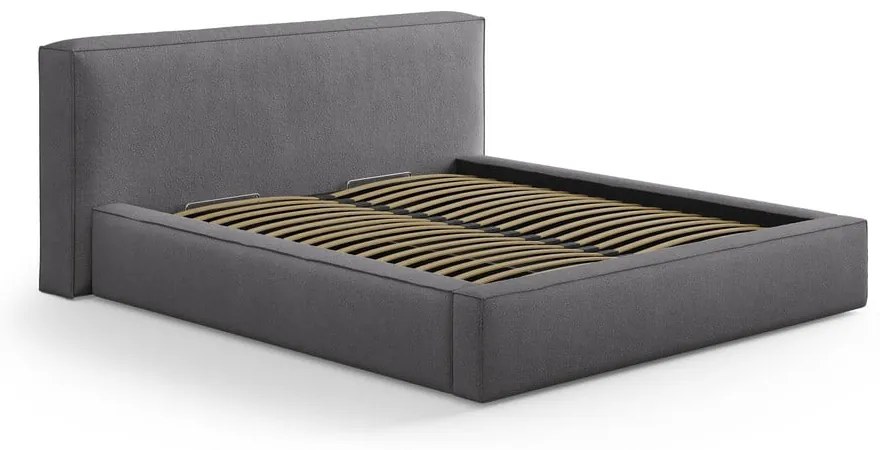 Sötétszürke kárpitozott ágytámla 229x100 cm Olivia – Micadoni