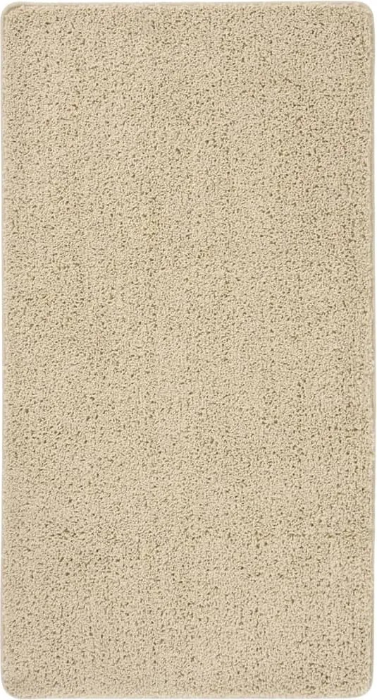 vidaXL krémszínű csúszásmentes bozontos szőnyeg 80 x 150 cm