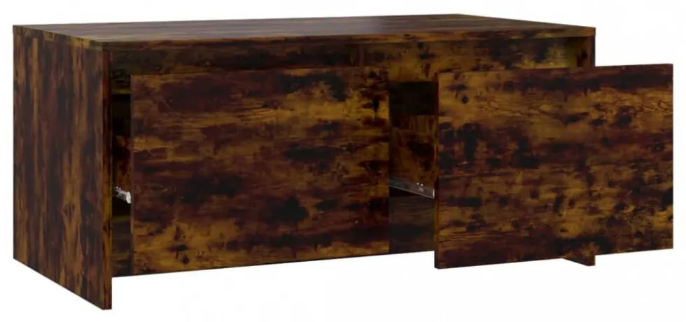 füstös tölgy színű szerelt fa dohányzóasztal 90x50x41,5 cm