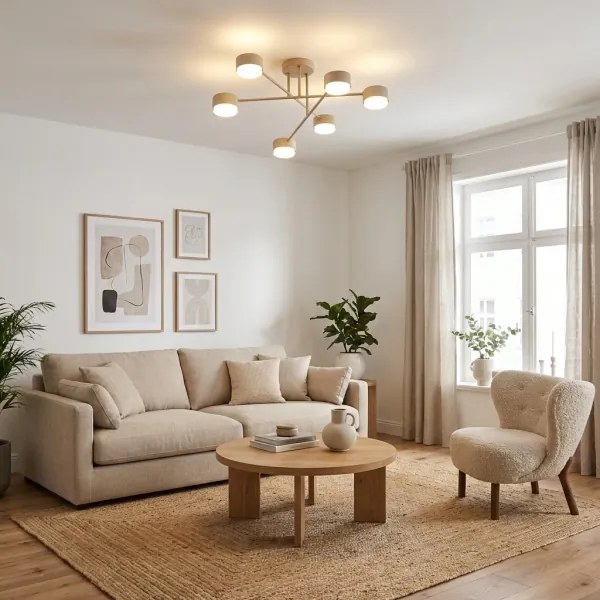 BRILAGI - LED RGB dimmelhető felületre szerelhető csillár MONO 6xGX53/14W/230V Wi-Fi Tuya bézs