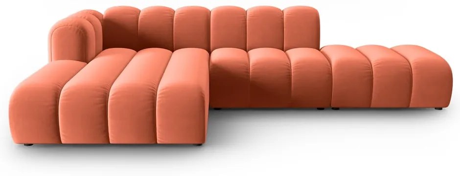 Rózsaszín sarokkanapé (bal oldali) Lupine – Micadoni Home