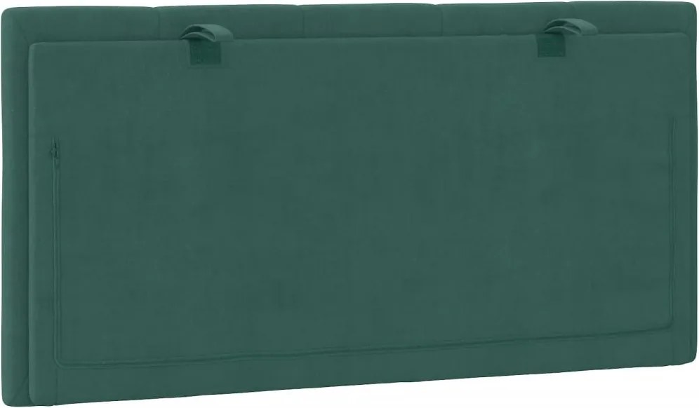 sötétzöld bársony fejtámla párna Hanko 100 cm