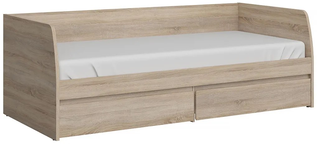 Egyszemélyes ágy 90 cm Noella (szonoma tölgy) (ágyráccsal). 1053146