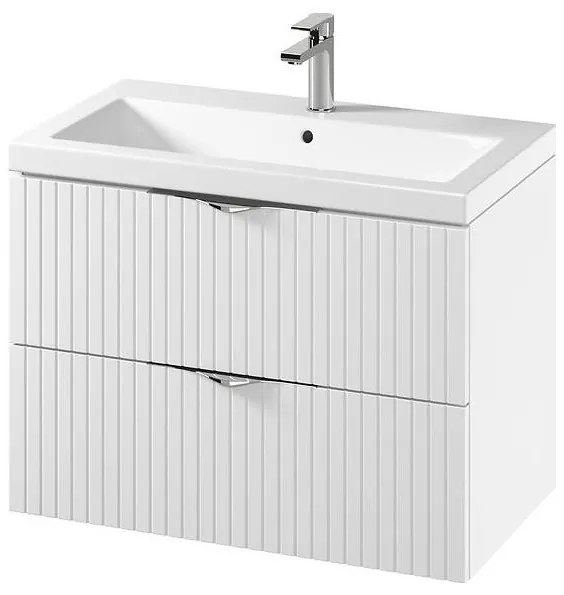 Cersanit S801-547 - TIRSO 80x45 cm falra szerelhető fürdőszobai szekrény mosdóval, fehér