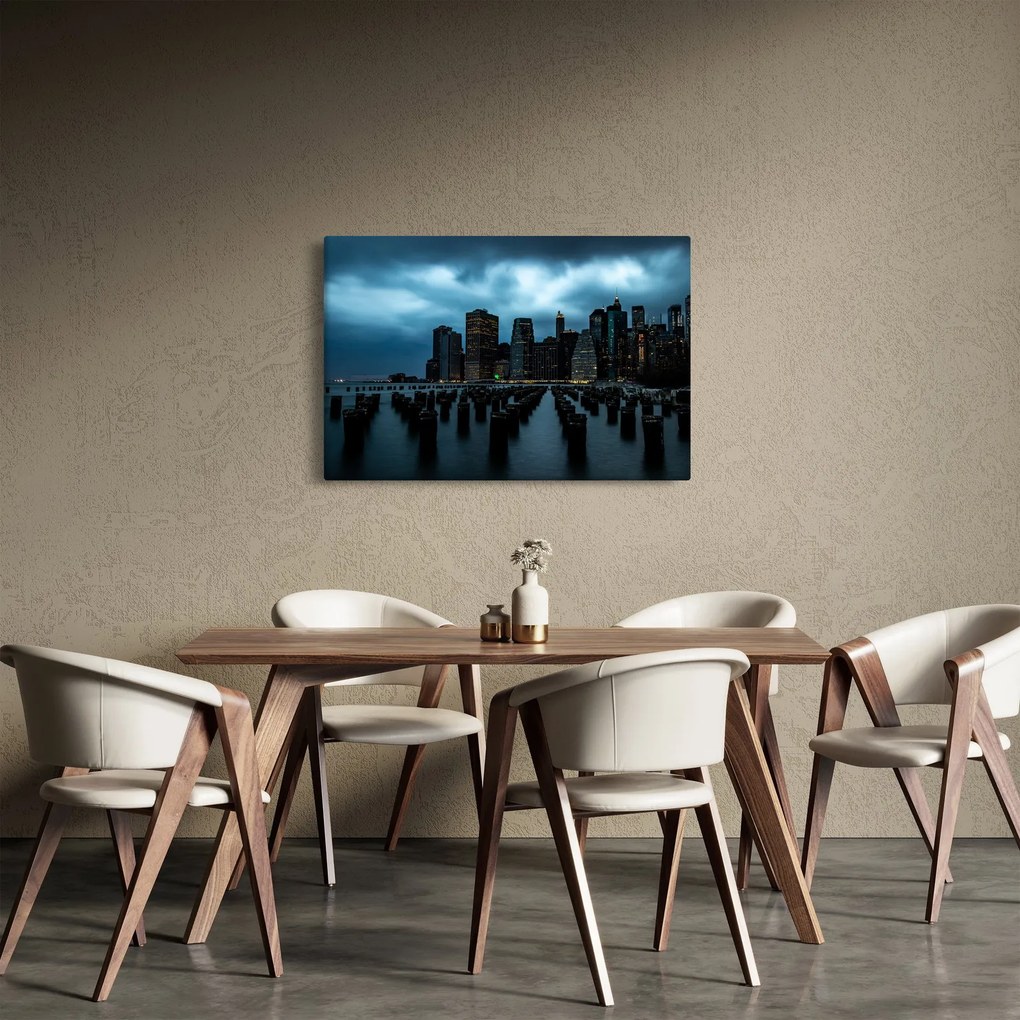 Kép - Kilátás a New York-i felhőkarcolókra (90x60 cm)