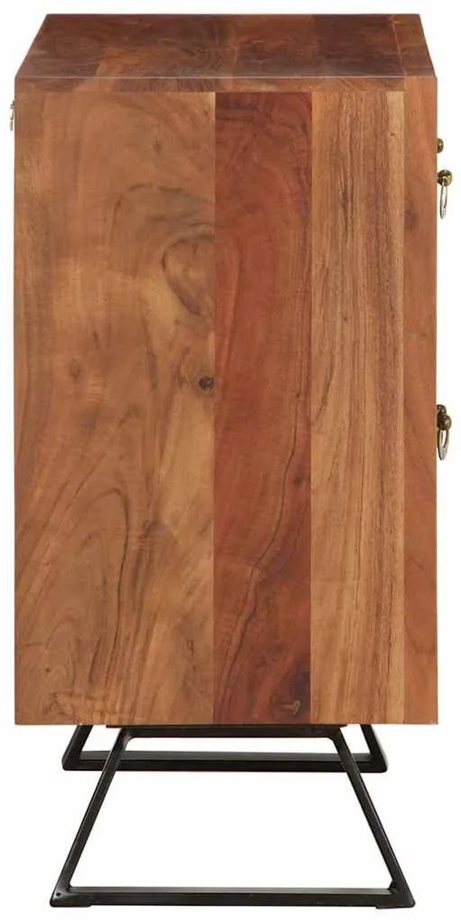 fiókos szekrény mézbarna 70x35x70 cm tömörfa akácfa