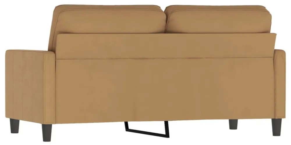 kétszemélyes barna bársony kanapé 140 cm