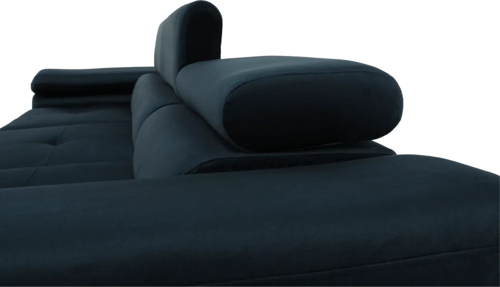 Sarokülőgarnitúra, kék, jobbos kivitel, AMARETA