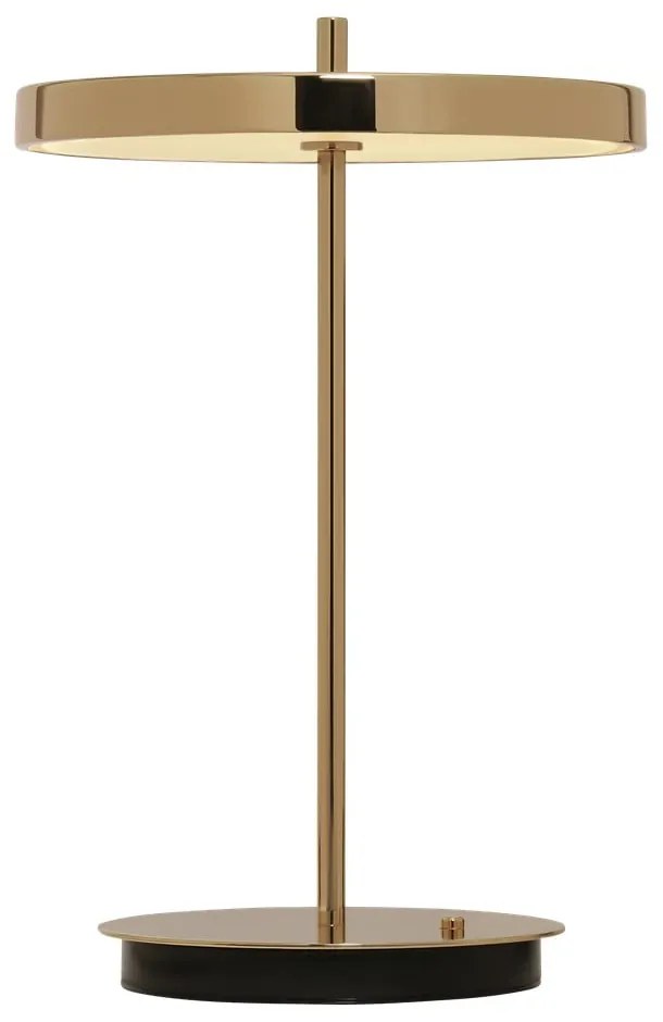 Aranyszínű LED dimmelhető asztali lámpa fém búrával (magasság 31 cm) Asteria Move – UMAGE