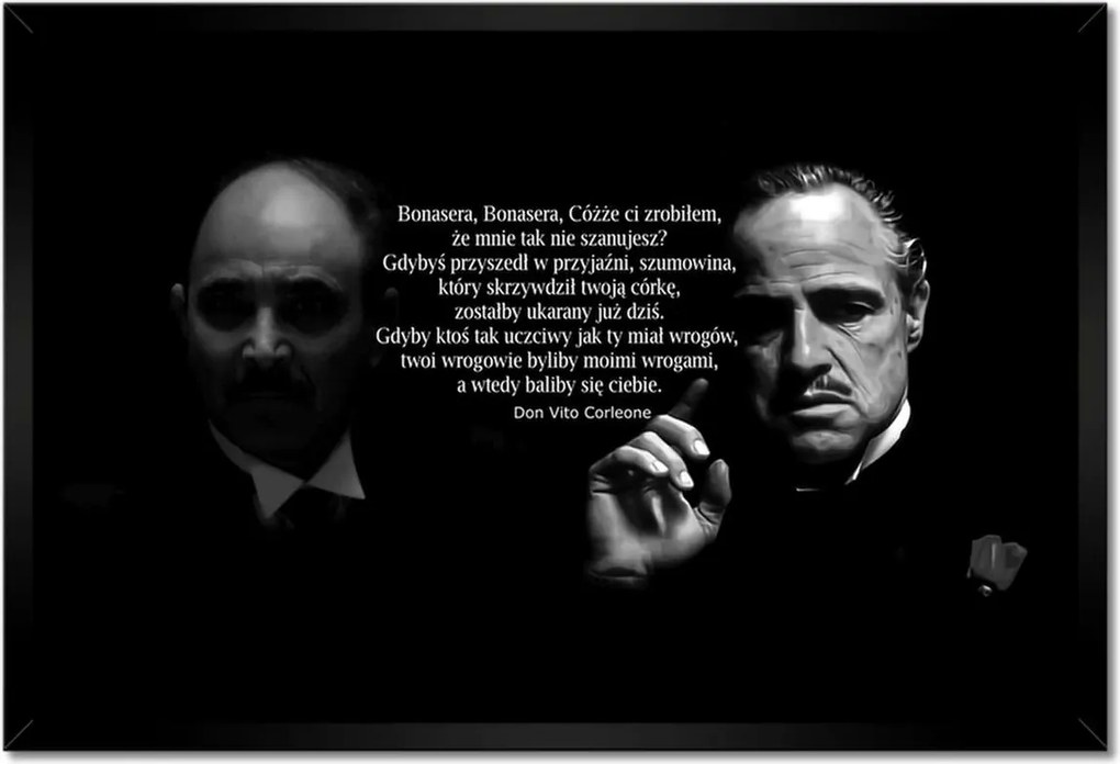 Poszterek keretben 60x40 Keresztapa Idézetek