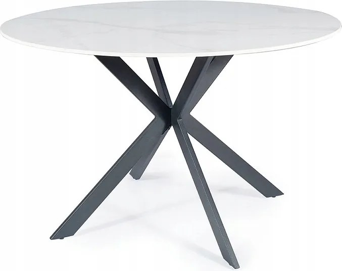 Kerek asztal fehér, márvány hatású 90 cm konyha étkező Derék