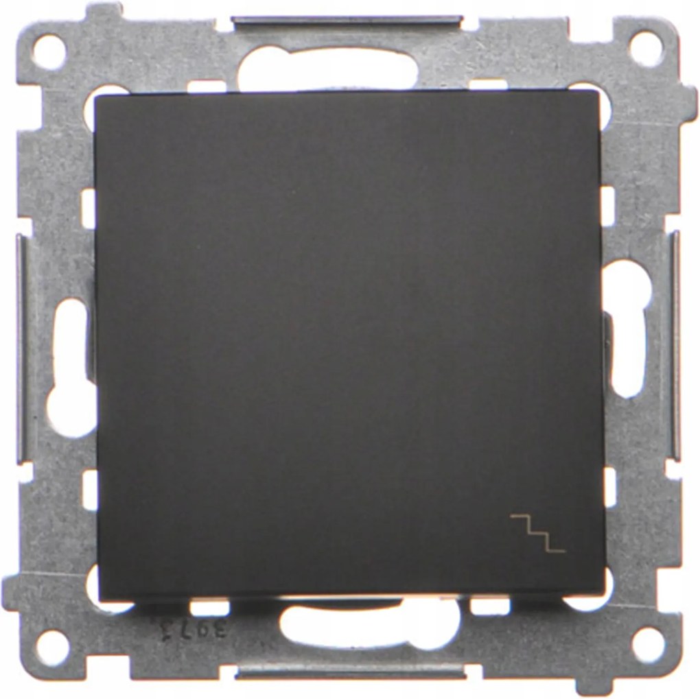 Fénykapcsoló Egylépcsős Egypólusú kapcsoló Fekete matt