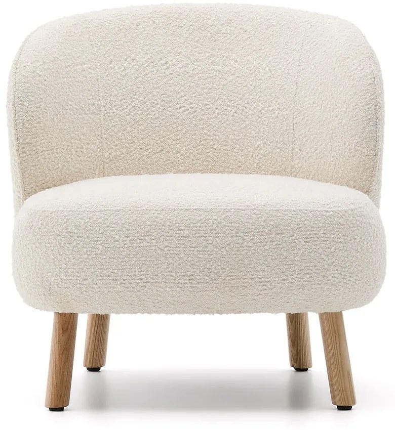 Krémszínű buklé fotel Ulit – Kave Home