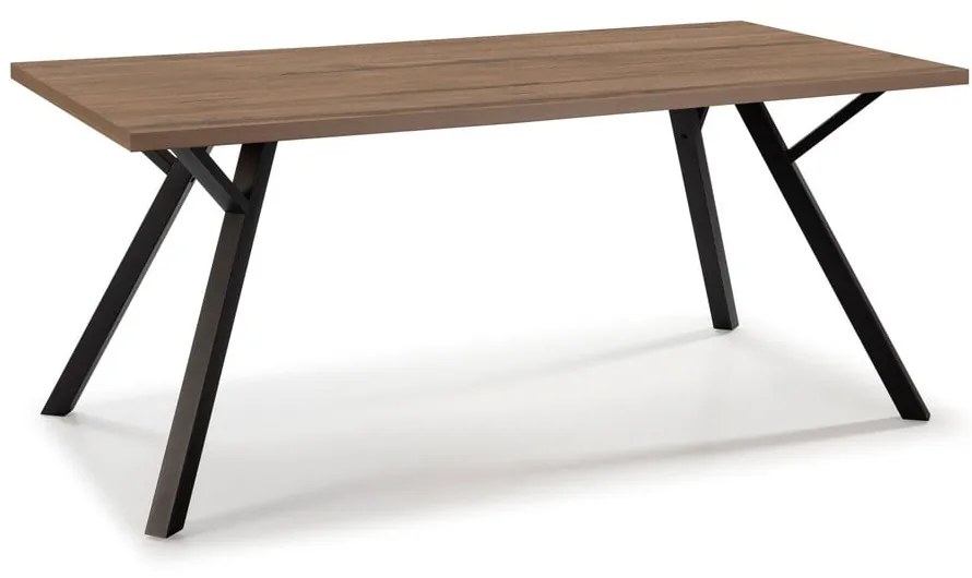 Étkezőasztal diófa dekoros asztallappal 90x160 cm Paola – Marckeric