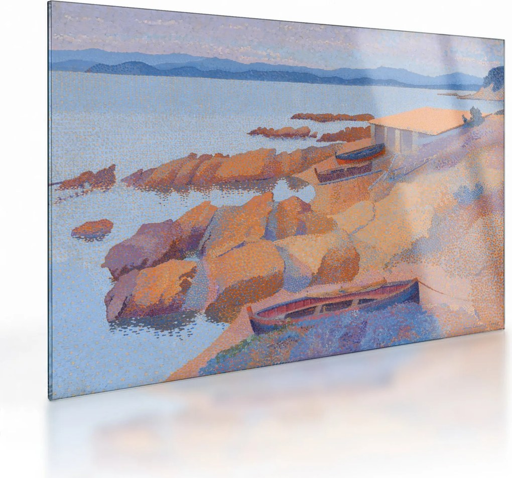 Üveg kép - Henri Edmond Cross, Calanque des Antibois, reprodukciók (70x50 cm)