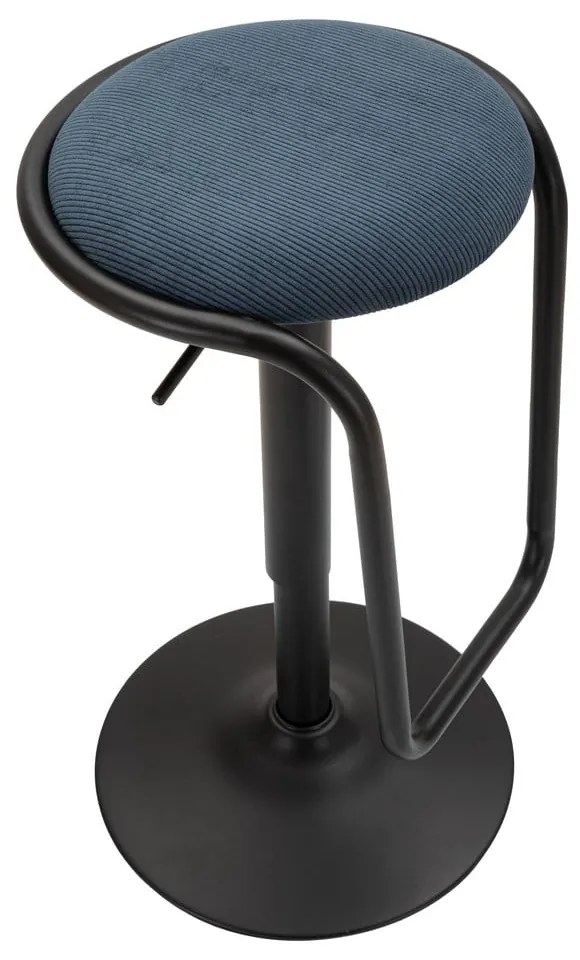 Petróleum színű-fekete kárpitozott állítható magasságú bárszék (ülésmagasság 61 cm) Destiny – Mauro Ferretti
