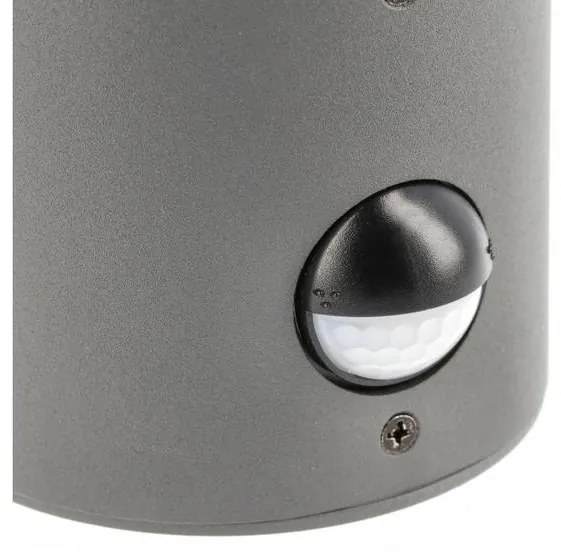 Lámpa Kerti lámpatest CORTA-AU PIR, E27, MAX.25W, IP44, AC220-240V, 50-60Hz, gyertya, felső, grafit